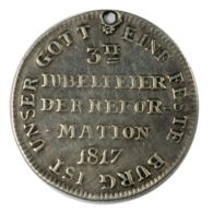 Frankfurt  - 1817 - Medaille Auf Das 300-jährige Reformationsjubiläum #A60 - Taler & Doppeltaler