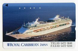 JAPON TELECARTE BATEAU ROYAL CARIBBEAN JAPAN - Schiffe