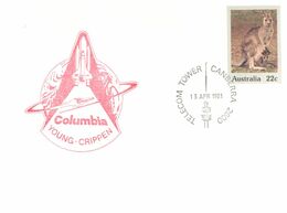 (M 17) Australia - Canberra - Telecom Tower Postmark 1981 - For Columbia Space Shuttle - Ozeanien