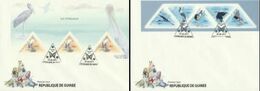 Guinea 2011, Animals, Birds, Storks, 3val In BF +BF IMPERFORATED In 2FDC - Cigognes & échassiers