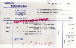 86- CHATELLERAULT- FACTURE IMPRIMERIE CHATELLERAUDAISE- 4 RUE GUILLEMINOT- 1959 - Druck & Papierwaren