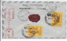 1969 - ARGENTINE - EMA RECOMMANDEE EXPRES à 0.00 Sur ENVELOPPE Par AVION De BUENOS AIRES => PARIS - Lettres & Documents