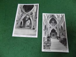 VINTAGE UK SOMERSET: WELLS Cathedral Nave + Transept X2 B&w Kenyon - Wells