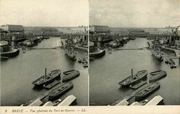 Brest * Vue Générale Du Port De Guerre * Cpa Stéréo - Brest