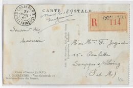 1945 - GUINEE - SUPERBE AFFR Au RECTO De CARTE RECOMMANDEE ! De CONAKRY => SOUPPES (SEINE ET MARNE) - Cartas & Documentos