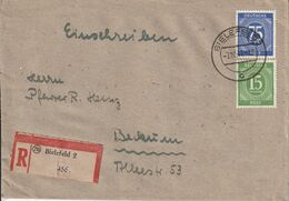Allemagne Zone AAS Lettre Recommandée Bielefeld 1947 - Amerikaanse, Britse-en Russische Zone