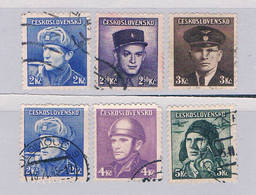 Czechoslovakia 282-86 Used Military Men 1945 CV 1.50 (C0333) - Unclassified