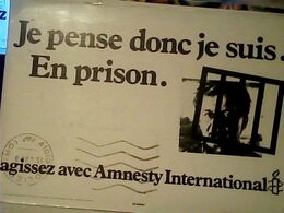 Amnesty International  JE PENSE  JE SUIS EN PRISON  Belgio VB1988  Italia   HR10510 - Bagne & Bagnards