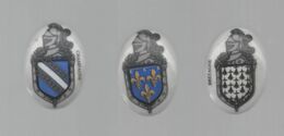 PINS PIN'S GENDARMERIE BRETAGNE CHAMPAGNE PORCELAINE BLASON EN RELIEF LOT 3 PINS RE - Police