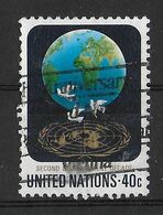 O.N.U. - NEW YORK -  1982 -SERIE CORRENTE - 40 C - USATO (YVERT 361 - MICHEL 393) - Oblitérés