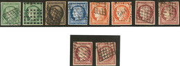 CERES 1849. Nos 2, 2b, 3, 4, 5(2), 6, 6A, 6B(2). - TB, B, Pd Ou Def - 1849-1850 Ceres