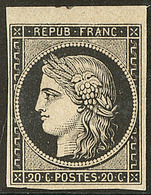 * CERES 1849. No 3a, Noir Sur Blanc, Petit Bdf, Gomme Légèrement Diminuée Mais Très Frais Et TB - 1849-1850 Ceres