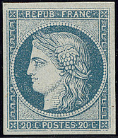 ** CERES 1849. Non émis. No 8b, Bleu Sur Azuré, Jolie Pièce. - TB. - RR - 1849-1850 Cérès