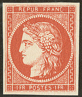 (*) CERES 1849. Faux. No 7, Vermillon, TB D'aspect - 1849-1850 Cérès