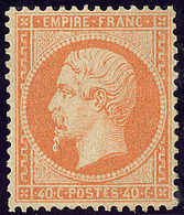 * EMPIRE DENTELE. No 23, Orange, Quasiment **, Très Frais. - TB. - R - 1862 Napoleone III