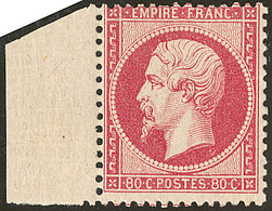 ** EMPIRE DENTELE. No 24, Rose, Bdf, Centrage Courant Mais Très Frais Et TB. - R - 1862 Napoleone III