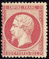 (*) EMPIRE DENTELE. No 24, Trace De Gomme, Pelurage Mais TB D'aspect - 1862 Napoléon III