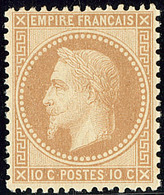 ** EMPIRE LAURE. No 28A, Bistre Type I, Très Frais Et Centré. - TB. - R - 1863-1870 Napoleone III Con Gli Allori