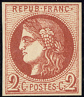 * BORDEAUX. No 40Bf, Rouge-brique Foncé, Petites Marges Mais Superbe. - R - 1870 Emissione Di Bordeaux