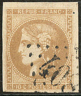 BORDEAUX. No 43Ab, Bistre Verdâtre, Obl Gc. - TB - 1870 Emission De Bordeaux