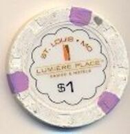 Lumiere Place Casino, Saint Louis, MO, U.S.A. $1 Chip, Used Condition, Lumiere-1 - Casino