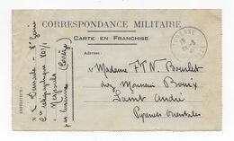 DEMARLE 8 GENIE CIE TELEGRAPHIQUE 801/1 NESPOULS A BOURLET CHEZ BOUIX SAINT ANDRE CORRESPONDANCE MILITAIRE - Documenti