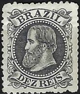 BRAZIL # 056 -  DOM PEDRO Ll  -  10R$ Black "  CABEÇA GRANDE"  1882-1883  MH - Neufs