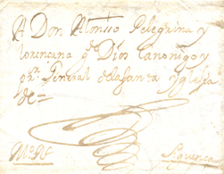 1661 (22 OCT). Carta De Madrid A Sigüenza. Porteo Mms. 'medio Real'. Preciosa Y Rara. - ...-1850 Vorphilatelie