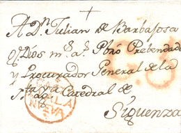 D.P. 1. 1784 (24 ENE). Carta De Alcalá A Sigüenza. Marca "CASTI/LLA LA/NUEVA" Nº 4R Recuadrada. Porteo "G.5" Cuartos En  - ...-1850 Vorphilatelie