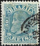 BRAZIL # 048 -  EMPEROR DOM PEDRO Ll  -  50R$ Blue "  CABEÇA PEQUENA"  1881  - USED - Ungebraucht