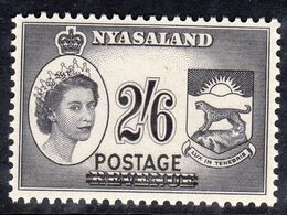 Nyasaland 1963 Revenue Stamps Overprinted Postage 2/6d Value, MNH, SG 195 (BA) - Nyassaland (1907-1953)