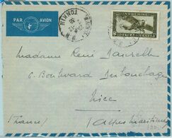 91225 -  INDOCHINE - Postal History - AIRMAIL COVER From TANKIN To FRANCE 1939 - Covers & Documents