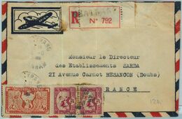 91226 - INDOCHINE - Postal History - AIRMAIL COVER From NAH TRANG To FRANCE 1940 - Lettres & Documents