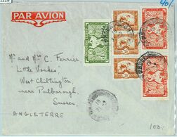 91228 -  INDOCHINE - Postal History - AIRMAIL  COVER  To  ENGLAND  1949 - Lettres & Documents