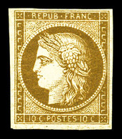 * N°1a, 10c Bistre-brun, Très Jolie Couleur, Fraîcheur Postale. SUPERBE. R. (signé/certificats) - 1849-1850 Cérès