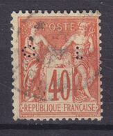 France Perfin Perforé Lochung Petite 'C L' Credit Lyonnais? 1881, 40c. Sage Allegorie Type II (2 Scans) - Used Stamps