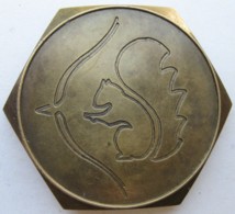 Medaille Compagnie D'Arc D'Aubergenville Yvelines Tic à L’Arc , 10 Anniversaires 1970 1980 - Professionali / Di Società