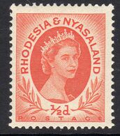 Rhodesia & Nyasaland 1954 ½d Orange Red Definitive , Hinged Mint, SG 1 (BA) - Rhodesia & Nyasaland (1954-1963)