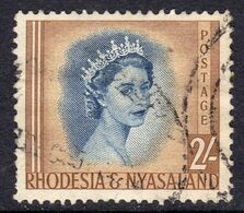 Rhodesia & Nyasaland 1954 Definitives 2/- Value, Used, SG 11 (BA) - Rodesia & Nyasaland (1954-1963)