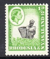 Rhodesia & Nyasaland 1957-62 Definitives ½d Coil Stamp, MNH, SG 18a (BA) - Rhodesia & Nyasaland (1954-1963)