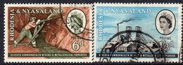 Rhodesia & Nyasaland 1961 Mining & Metallurgy Congress Set Of 2, Used, SG 38/9 (BA) - Rhodesia & Nyasaland (1954-1963)