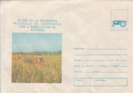89988- TRACTOR, HARVESTER, AGRICULTURE, COVER STATIONERY, 1982, ROMANIA - Agriculture