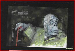 ARGENTINA 1999 NUEVO MILENIO CANCELLED JORGE LUIS BORGES - Usados