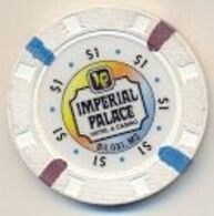 Imperial Palace Casino, Biloxi, MS, U.S.A. $1 Chip, Used Condition, # Imperialpalace-1 - Casino