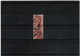 LRD11 - ITALIE REGNE VE III MICHETTI 60c CARMIN  EN PAIRE VERTICALE PERFORATION INCOMPLETE  "BCI" OBL. - Perforés