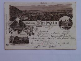 66 Dubi Usti Nad Labem Eichwald 1894 Litho Lazne Zamek Spa Castle - Tchéquie