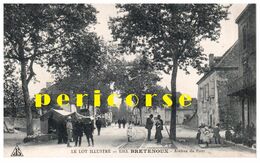 46  Bretenoux  Groupe De Personnes Avenue Du Pont - Bretenoux