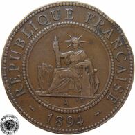 LaZooRo: French Indochina 1 Cent 1894 VF - Indochina Francesa