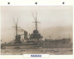 (25 X 19 Cm) (5-9-2020) - L - Photo And Info Sheet On Warship - German Navy - Nassau - Boten