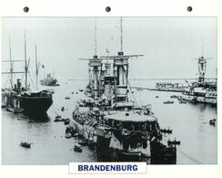 (25 X 19 Cm) (5-9-2020) - L - Photo And Info Sheet On Warship - German Navy - Brandenburg - Bateaux